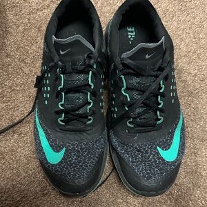 Nike Black and Green Running Shoes